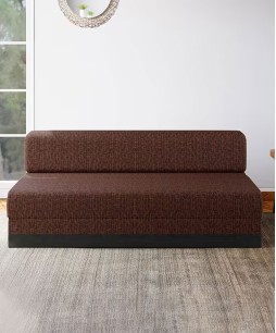 Breeze 72 X 60 X 6 Sofa Cum Bed (Fabric, Dark Brown)