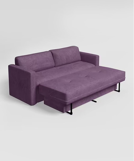 Cubicon Sofa Bed (Fabric, Purple)