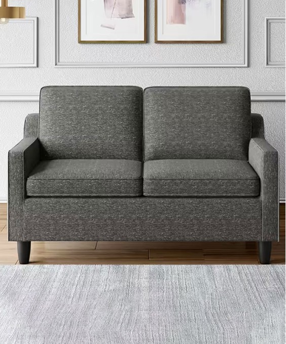 Candour 3 Seater Sofa (Fabric, Dark Grey)