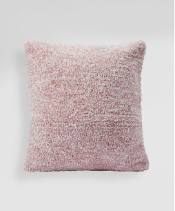 16x16 Cotton Square Cushion Cover (Pink, Cut Pile Solid Tufting)