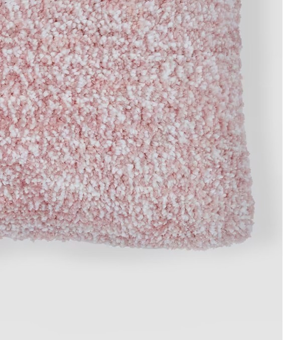 16x16 Cotton Square Cushion Cover (Pink, Cut Pile Solid Tufting)