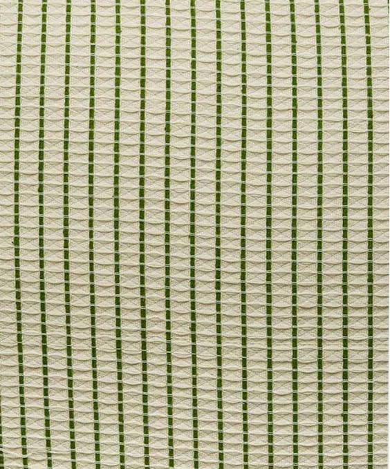 20x20 Woven Square Cushion Cover (Green, Stripes)