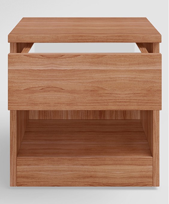 Alina Engineered Wood Bedside Table (1 Year Warranty, Walnut, Particle Board)