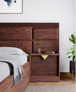 Goldust RH Bedside Table (Fine Walnut)