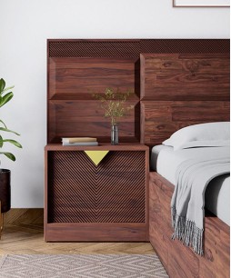 Goldust LH Bedside Table (Fine Walnut)