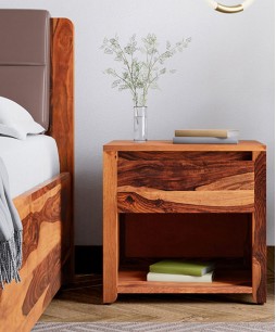 Utopia Bedside Table (Natural Brown)