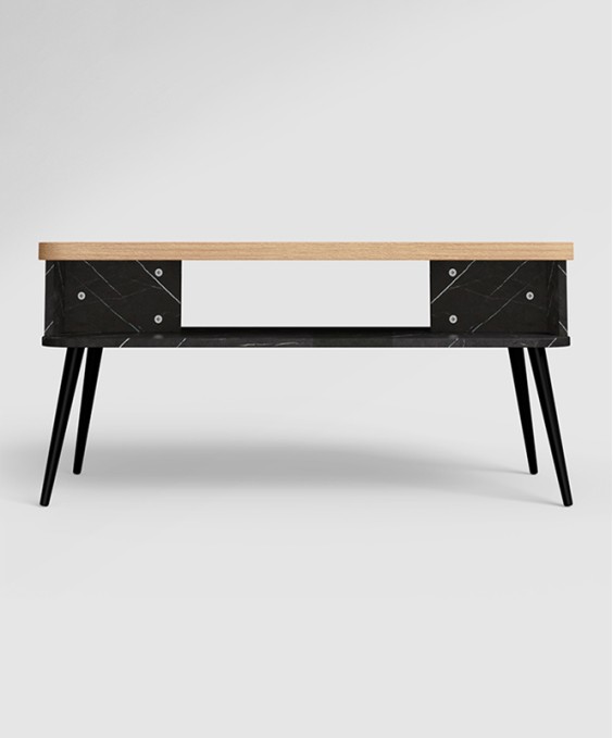 Nebue Storage Coffee Table (Engineered Wood, Remini Walnut)