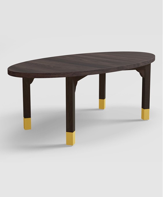 Oval XL Coffee Table (Solidwood, Cafe Color)
