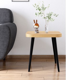 Nebue Corner Table (Engineered Wood, Remini Walnut)
