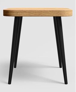 Nebue Corner Table (Engineered Wood, Remini Walnut)