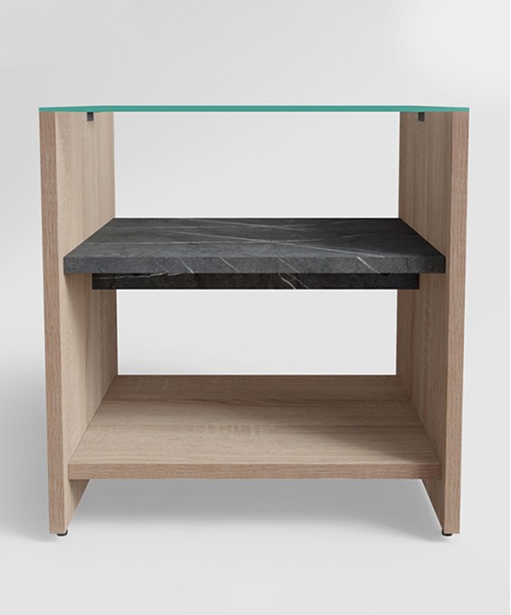 Orth Corner Table (Engineered Wood, Sonama Oak)
