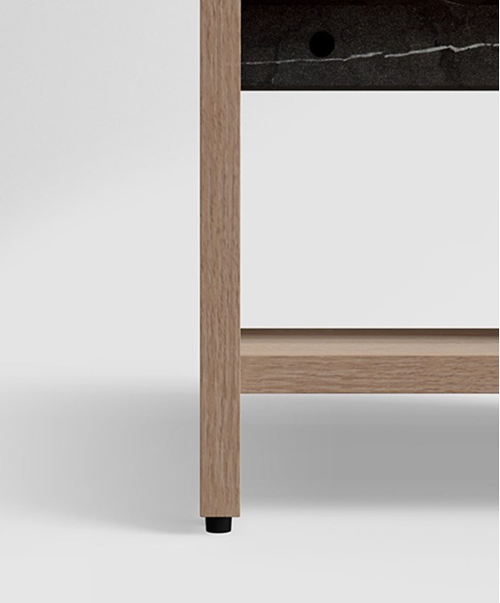 Orth Corner Table (Engineered Wood, Sonama Oak)