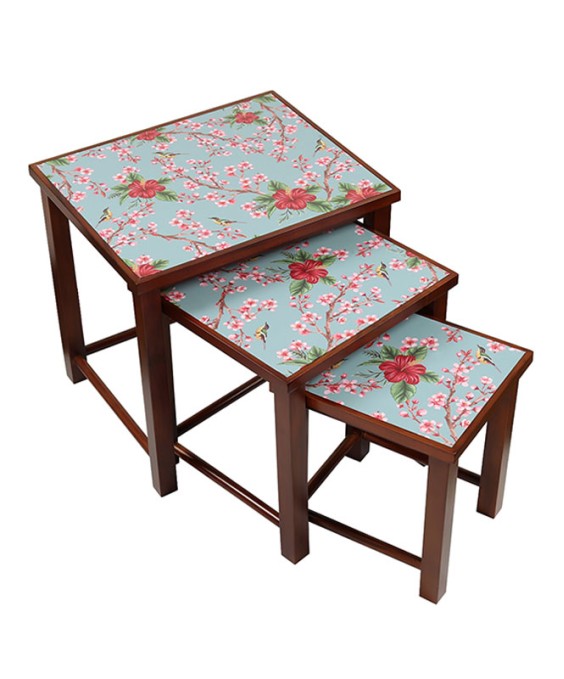 India Circus Perching Floral Paradise Nesting Table (By Krsnaa Mehta)