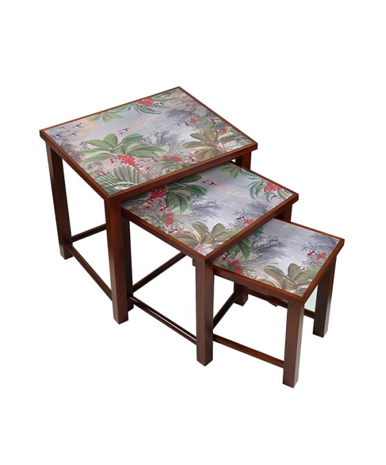 India Circus Tropical View Nesting Table (By Krsnaa Mehta)