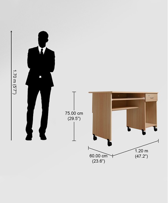 Companion C2 Ind Computer Table (Baverian Beech)