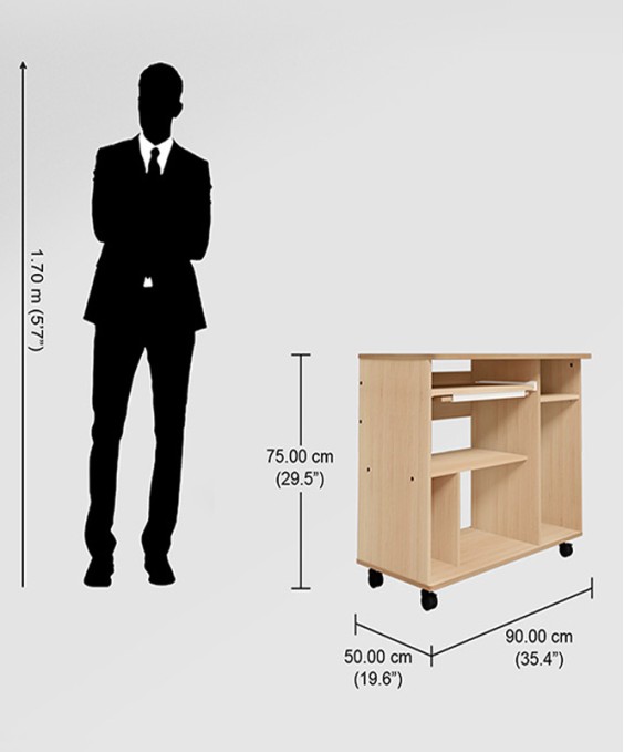 Companion C9 Ind Computer Table (Baverian Beech)