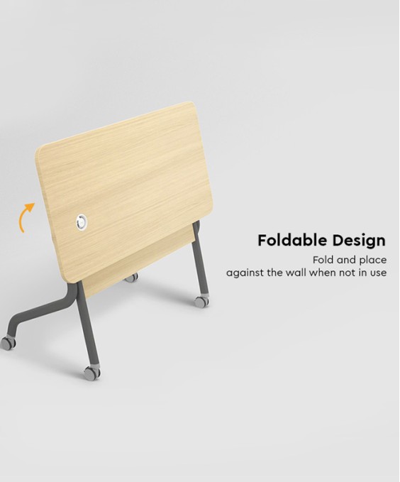 Fold - WFH Mobile Table (Siam Teak Color)