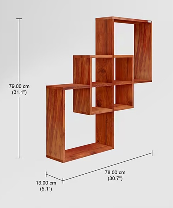 Triarri Wall Shelf (Sheesham, Antiq Walnut)